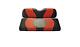 10-002 Madjax Wave Black/red Two-tone Club Car Ds (front Seat Covers Only)