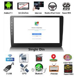 10.1 Single 1 DIN HD Car Android 7.1 Stereo Radio No-DVD Player WIFI 3G/4G GPS