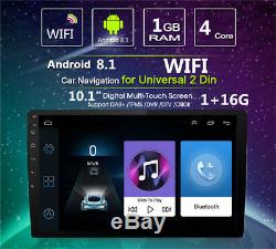 10.1inch Android 8.1 Double 2Din Quad-Core Car Stereo Radio GPS WiFi Mirror Link