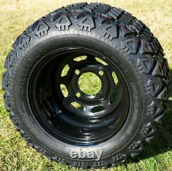 10 Black Steel Wheels And 18x9-10 Dot All Terrain Tires Combo Set Of 4