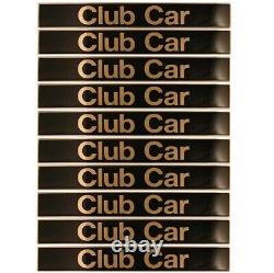 10 Pack Club Car Emblem Black/Gold Precedent (OEM 103816601)