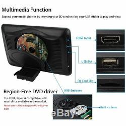 10'' TFT LCD Screen Car Headrest Monitor DVD Player Touch Button+USB/SD/HDMI/FM