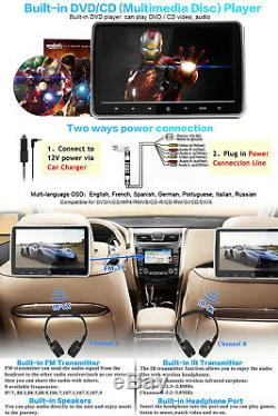 10 Ultra Digital HD TFT LCD Headrest DVD Player Car Multimedia Monitors with HDMI