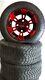 10'' Golf Cart Wheel And Dot Tire Assembly, Fit All Golf Cart Red & Black