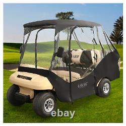 10L0L 4 Passenger Golf Cart Enclosures Cover for Club Car DS Black