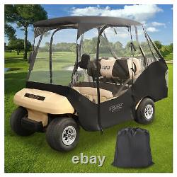 10L0L 4 Passenger Golf Cart Enclosures Cover for Club Car DS Black