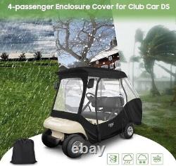 10L0L Golf Cart Driving Enclosure for 4 Passenger Club Car DS, 600D Rain Cover