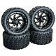 12 Black Phantom Golf Cart Wheels & Tires All Terrain 20x10-12, Ezgo/club Car