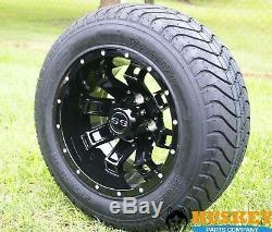 12 Inch Deep Dish Black Wheel 215 50 12 Golf Cart Tire EZGO CLUB CAR YAMAHA X4