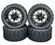 12 Machined Black Golf Cart Wheels &tires 20x10-12 All Terrain, Ezgo/club Car