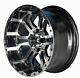 12 Omega Black On 215/40/12 Viper Turf Tires Golf Cart Wheels And Tires Combo