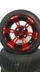 12'' Golf Cart Wheel And Dot Tire Assembly, Fit All Golf Cart Red & Black
