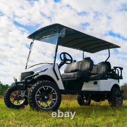 120 RedDot Topsail Bimini Style Canvas Golf Cart Roof / Tubular Sun Top Black