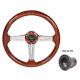13.5 Acrylic Wood Grain Steering Wheel+hub Adapter For Ezgo Txt Rxv Yamaha Etc