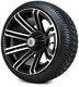 14 Avenger Machined & Black Golf Cart Wheels And Tires (205-30-14) Set Of 4