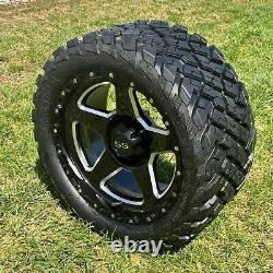 14 Black Golf Cart Wheels & Tires 23x10-14 Street Tread, EZGO/Club Car/YMH/Icon