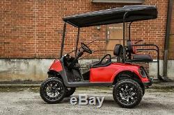 14 Hd Saw Blk Machined Golf Cart Wheels 22 Overkill Tires Ezgo Yamaha Club Car
