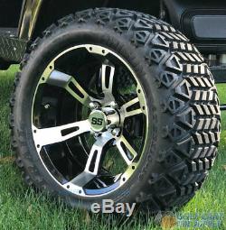 14 Ruckus Machined/black Wheel And 23x10-14 Dot All Terrain Tires Combo-set 4