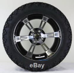 14 Ruckus Machined/black Wheel And 23x10-14 Dot All Terrain Tires Combo-set 4