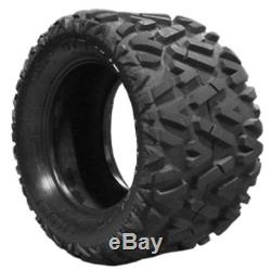 14 SPECTER MATTE BLACK WHEELS 25 BARRAGE ALL TERRAIN TIRES GOLF CART (4) set