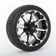 14 Sti Hd6 Machined/black Golf Cart Wheels & 215/35 Slasher Gfx Tires Set(4)