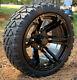 14 Terminator Gloss Black Wheels & 20x8.5-14 Stinger At Tires Set Of 4