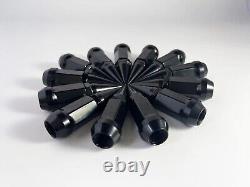 16pc Ez-go Club Car Golf Cart Black 3.18'' Spike Lug Nuts 1/2-20 For Golf Carts