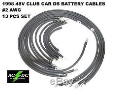# 2 Awg HD Golf Cart Battery Cable 13 pc BLACK 1998 48V CLUB CAR DS SET U. S. A