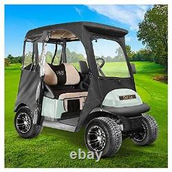 2 Passenger Deluxe Golf Cart Driving Enclosures for Club Car Precedent, Black