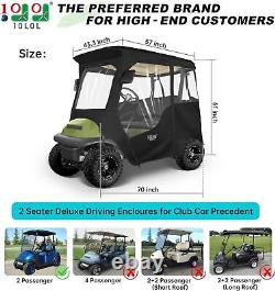 2 Passenger Golf Cart Driving Enclosure for Club Car Precedent Tempo, Waterproof