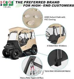 2 Passenger Golf Cart Enclosure for Club Car Precedent, 600D Waterproof Rain Cove