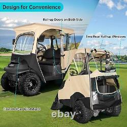 2 Passenger Golf Cart Enclosure for Club Car Precedent, 600D Waterproof Rain Cove