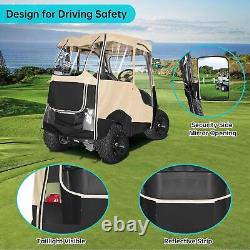 2 Passenger Golf Cart Enclosure for Club Car Precedent, 600D Waterproof Rain Cove