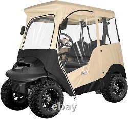 2 Passenger Golf Cart Enclosure for Club Car Precedent, 600D Waterproof Rain Cove