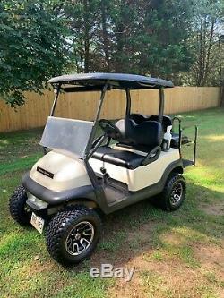 2014 Lifted Club Car Precedent 48 Volt Golf Cart Tan / Black