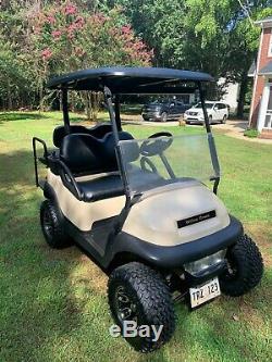 2014 Lifted Club Car Precedent 48 Volt Golf Cart Tan / Black