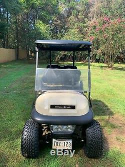 2014 Lifted Club Car Precedent 48 Volt Golf Cart Tan / Black