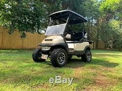 2014 Lifted Club Car Precedent 48 Volt Golf Cart Tan / Black