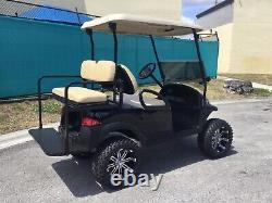 2018 Lifted Black Gas Club Car Precedent 4 Passenger Seat Fuel Injection Fast