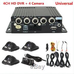 270pcs 4CH Panoramic Car Mobile DVR Security Driving Video Recorder+4 CCD Camera