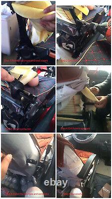 2pcs Universal Truck Car Seat Armrest Black Stitching Leather with Large Bracket