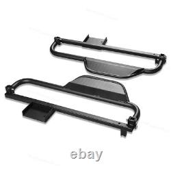 2x Steel Nerf Bars / Running Boards Side Step Fits Club Car DS Golf Cart 1982-up