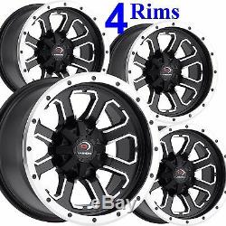 4 Aluminum Golf Cart RIMs WHEELs 12x8 4/4 4+4 Vision Type 548 COMMANDER