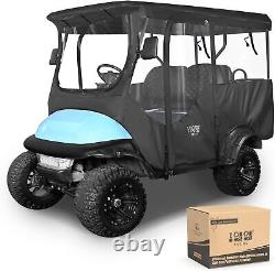 4 Passenger Golf Cart Driving Enclosure for Club Car Precedent With Extended Roof