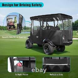 4 Passenger Golf Cart Driving Enclosure for Club Car Precedent With Extended Roof