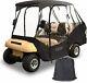4 Passenger Golf Cart Enclosure For Club Car Ds Carts, Black Cover Waterproof