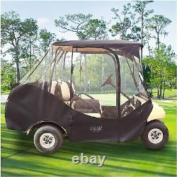 4 Passenger Golf Cart Enclosure for Club Car DS Carts, Black Cover Waterproof