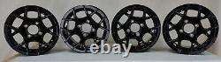 4 RETURNED GOLF CART WHEELS SGC 12? Rally Glossy Black Wheel (SET OF 4)