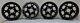 4 Returned Golf Cart Wheels Sgc 12? Rally Glossy Black Wheel (set Of 4)