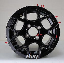 4 RETURNED GOLF CART WHEELS SGC 12? Rally Glossy Black Wheel (SET OF 4)